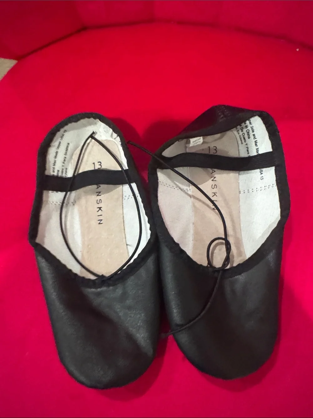 Danskin Black Ballet Flats with Elastic Topline